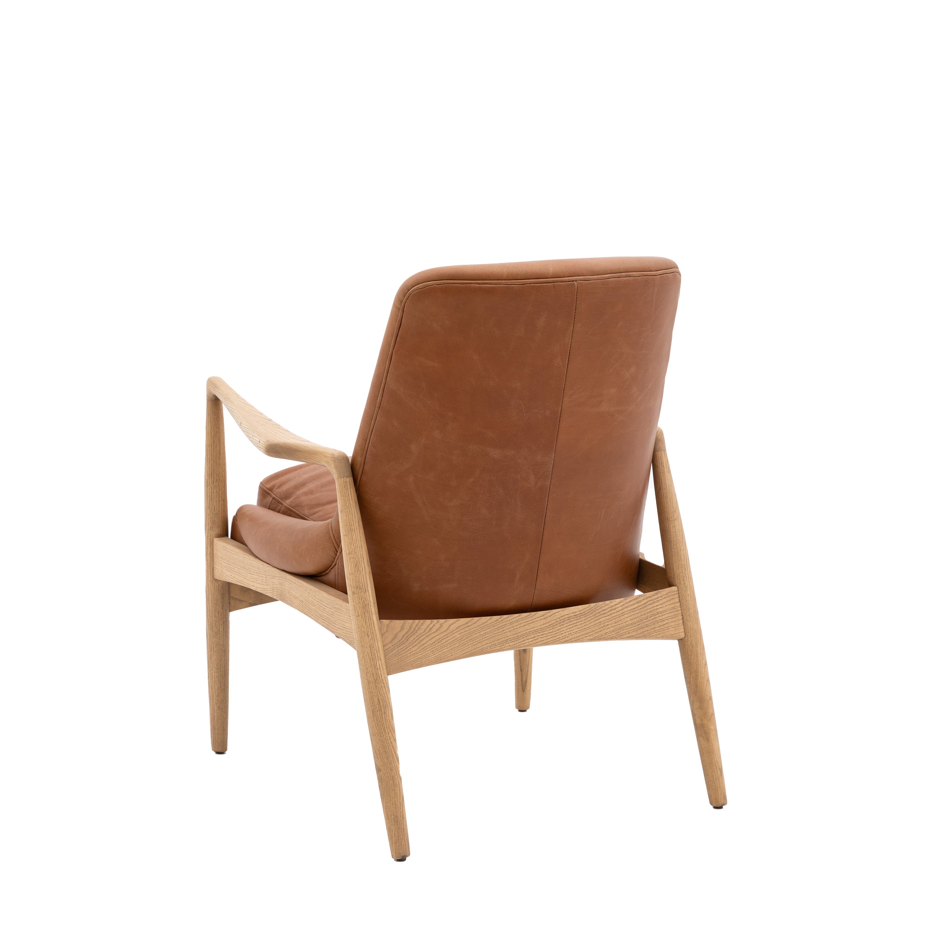 Carrera Armchair Brown Leather 685x720x820mm